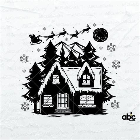 Christmas Scene Svg File Christmas Village Svg File Christmas Svg