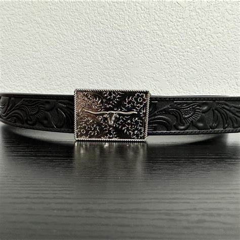 Crazy Western Belt By Misson. One of a kind No-Hole... - Depop