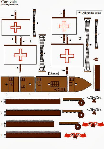 Educar X Molde De Barco A Caravela Portuguesa