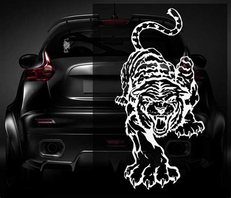 Buy Bengal Tiger Decal White X Siberian Cat Vinyl Car Window