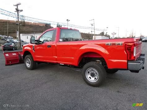 2017 Race Red Ford F250 Super Duty Xl Regular Cab 4x4 Plow Truck