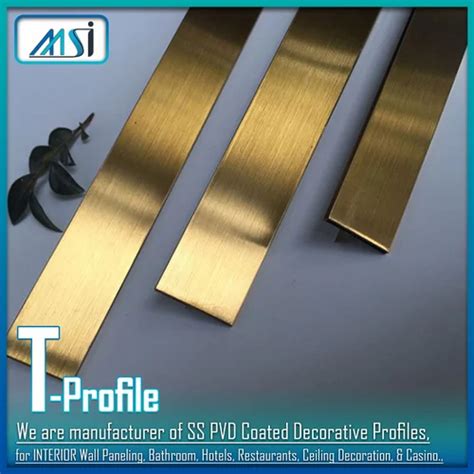 Stainless Steel Decorative V Grooved T Profiles At Feet