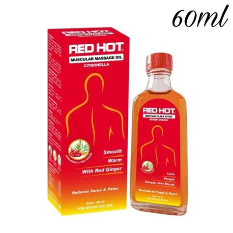 RED HOT Minyak Pijat Otot Jahe Merah Pegel Nyeri Sendi Kerokan 60 ML Lazada Indonesia