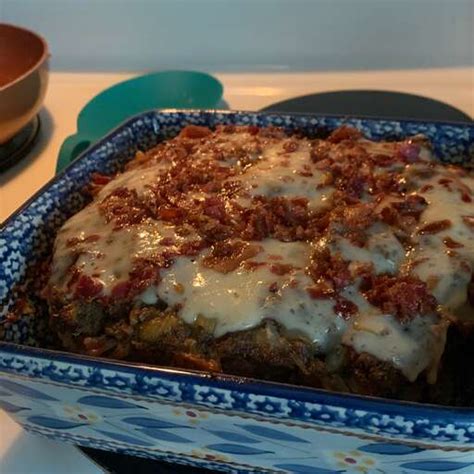 Bacon Mushroom Swiss Meatloaf Recipe