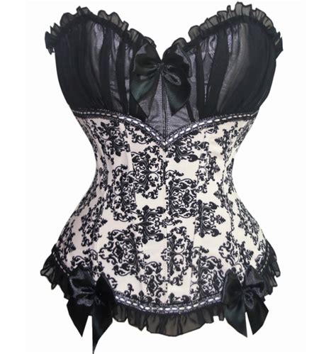 Organza And Floral Brocade Corset N5364