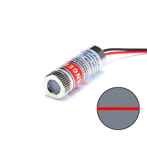 Nm Mw Red Point Line Cross Laser Diode Module Head Glass Lens