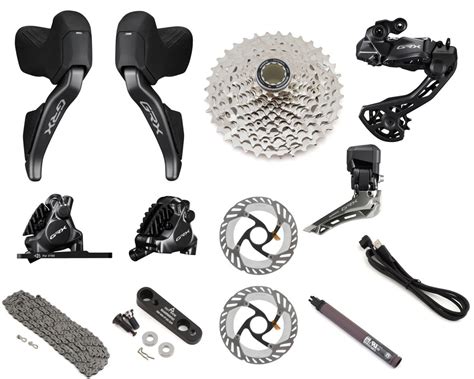 Shimano Grx Rx825 Di2 Groupset Black 2 X 12 Speed Disc Brake Performance Bicycle