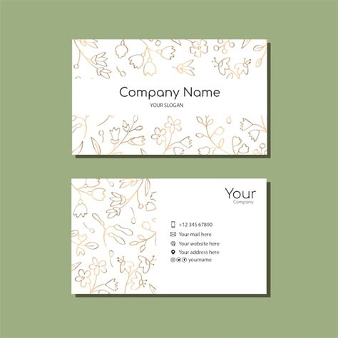 Premium Vector | Floral business cards