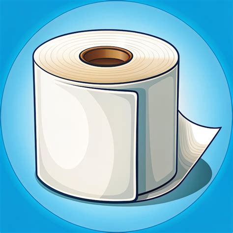 Premium Photo Toilet Tissue Paper Roll Cartoon Vector Icon