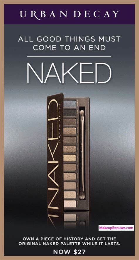 Urban Decay NAKED Eyeshadow Palette Off Makeup Bonuses