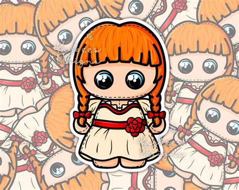 Horror Annabelle Doll Glossy Die Cut Sticker - Etsy