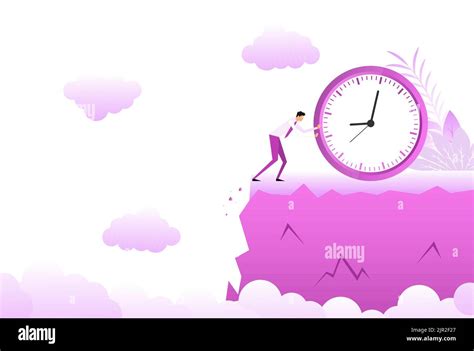 Deadline People Business Plan Schedule Vector Outline Illustration Burnout Concept Stock