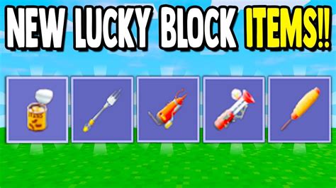 Every New Lucky Block Item Roblox Bedwars Youtube