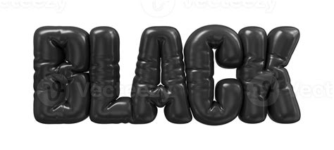 Black Text 3d Render 24345765 Png