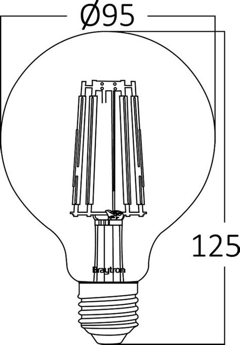 Braytron Advance Filament Lamp Gloeilamp W E G Helder Glas