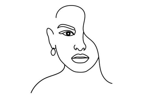 Woman Face Portrait Line Art Graphic By Subujayd · Creative Fabrica