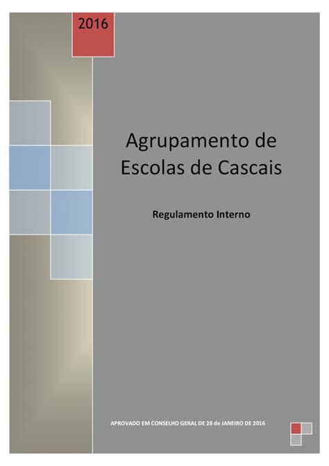 Pdf Agrupamento De Escolas De Cascais No Pr Escolar E No