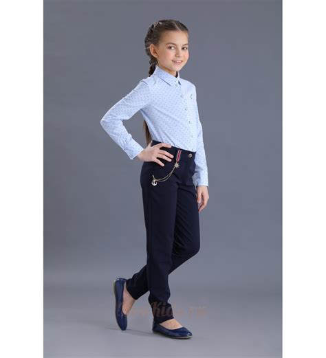 Брюки школьные Маленькая Леди 1912-522-ВВОК (синие) - купить в интернет ...