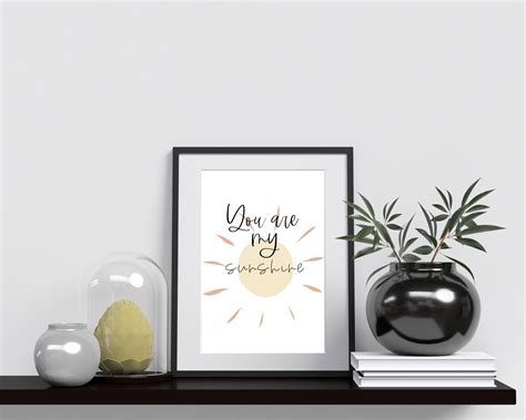 You Are My Sunshine Art Print, Inspirational Wall Art, Printable Decor ...