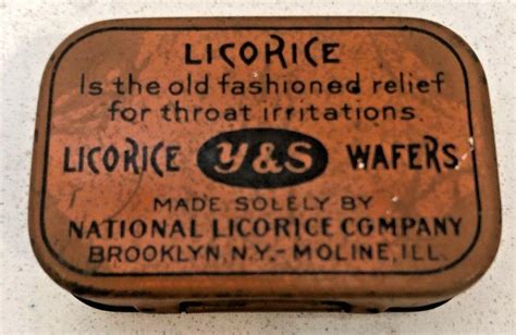 Vintage Y And S Licorice Wafers Tin Candy Tin Container 3882202253