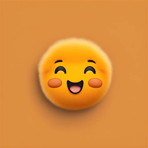 Premium AI Image | Cute Fluffy Emoji Happy amp Playful with extra ...