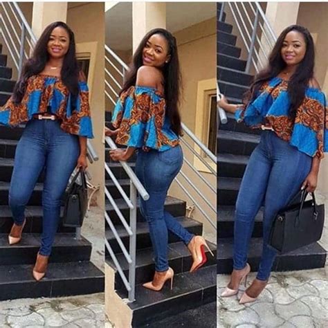 Off Shoulder Ankara Tops Designs To Pair With Jeans Or Skirts Tuko Co Ke