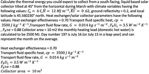 Calculate the thermal energy you could expect to | Chegg.com 