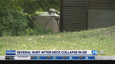 4 Injured After Deck Collapses In Grand Rapids Youtube