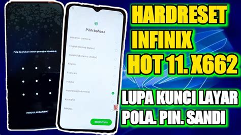 Cara Hardreset Infinix Hot X Lupa Kunci Layar Lupa Pola Pin