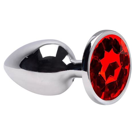 Plug Anal P Aço Brilhante formato Pedra Redonda Luxuria Universo Íntimo