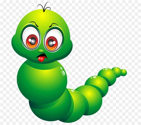 Animasi Gambar Ulat Kartun Caterpillar Leave Eat Blue Green Hunger