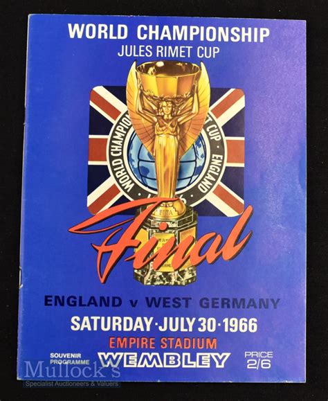 Mullock's Auctions - 1966 World Cup Final match programme, original ...