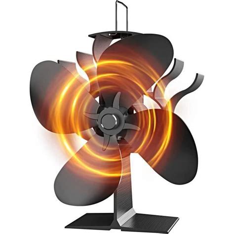 Ventilateur Poele Bois Pales Silencieux Ventilateur Cheminee Pour