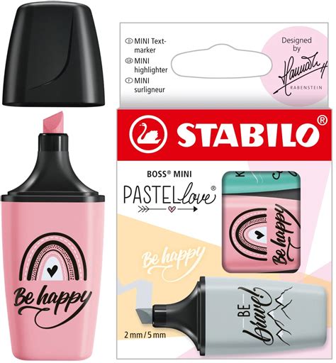 Zakreślacze Stabilo Boss Mini Pastelowe 3 Kolory 07 03 49 Pastellove 2