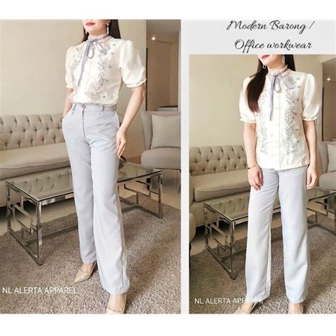 Modern Filipiniana Top MODERN FILIPINIANA BARONG FOR WOMEN Lazada PH