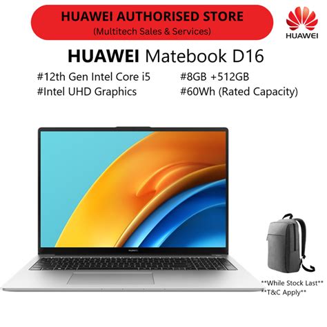 Huawei Matebook D Th Gen Intel Core I Gb Gb Inches