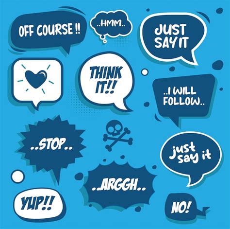 Premium Vector Speech Bubble Collection For Comic Isolated Text