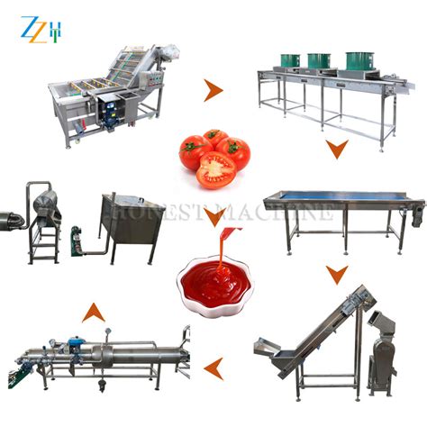 Labor Saving Tomato Sauce Machine Tomato Paste Processing Line