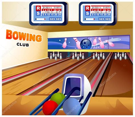 Bowling alley — Stock Vector © zzve #13416480