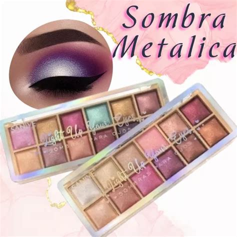 Paleta Sombras Met Licas Maquillaje Ojos Belleza Glitter F Mercadolibre