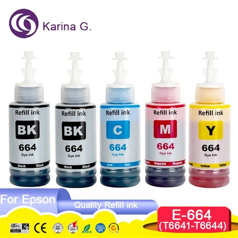 T Garrafa Compat Vel Cor Premium Recarga Tinta Tinta Para Epson