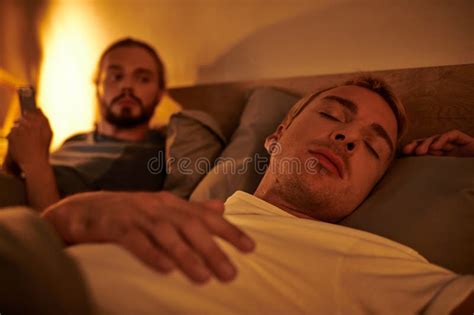 Gay Man Sleeping Near Unfaithful Boyfriend Stock Photo Image Of Disloyal Homosexuality 298658512
