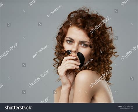 Pictures Pretty Woman Naked Shoulders Curls Stock Photo Shutterstock