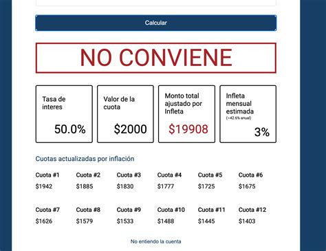 Calculadora Para Validar Si Conviene Un Pago O Cuotas Me Dan Feedback