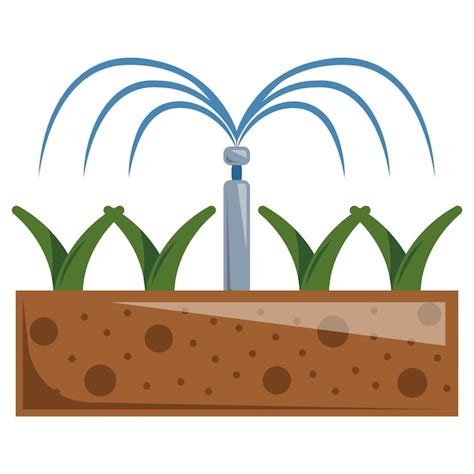 Aspersor De Riego En Concepto De Campo Ducha Fija O Dise O Vectorial De