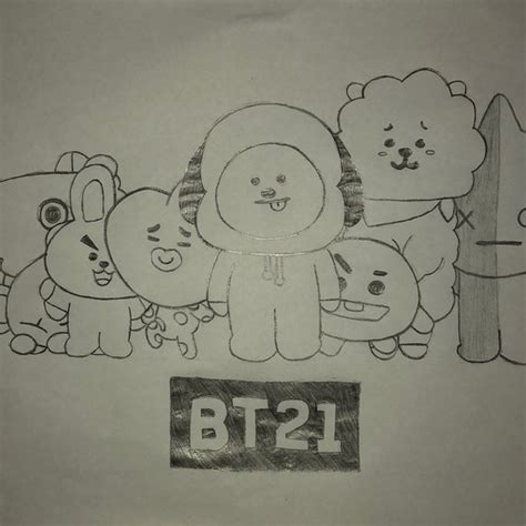 Other | Bt21 Drawing | Poshmark