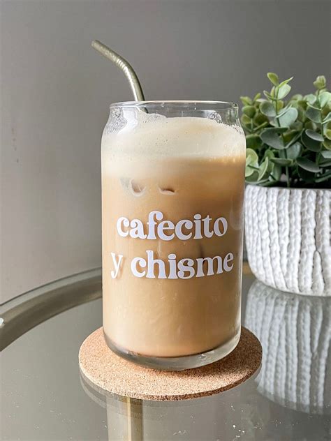 Cafecito Y Chisme Oz Beer Can Glass High Quality Vinyl Bpa Free