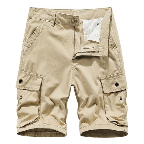 Yuhaotin Cargo Pants For Men Black Male Casual Multi Straight Outdoor Overalls Trousers Shorts