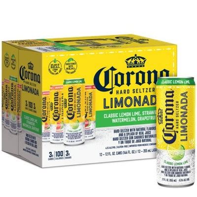 Corona Hard Seltzer Limonada Variety Pack 12pk 12 Fl Oz Slim Cans