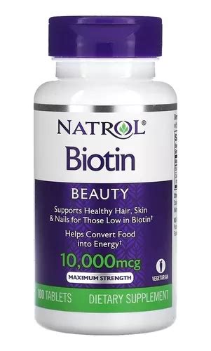 Natrol Biotina Mcg Maxima Fuerza Tabletas Sabor Sin Sabor